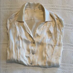 Vintage Escada Cream Satin Blouse: made in Germany